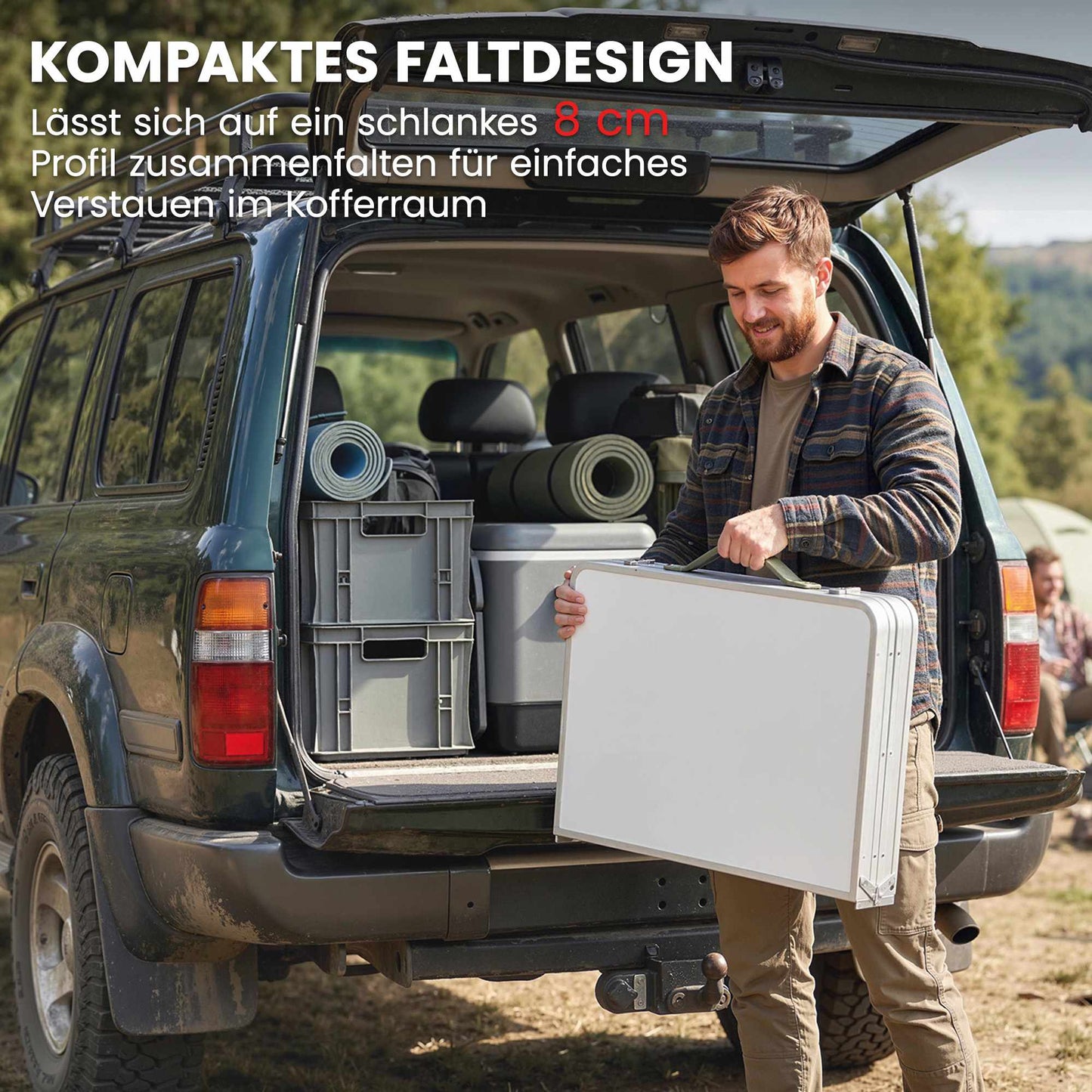 Folding Camping Kitchen with Aluminum Frame and Storage