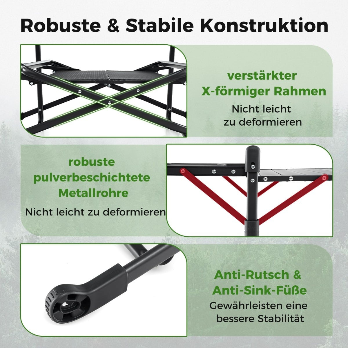 Folding Camping Kitchen with Aluminum Top, 135x54x88 cm