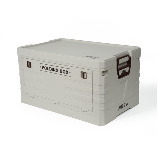 Folding Camping Storage Box with Lid, 50L Capacity