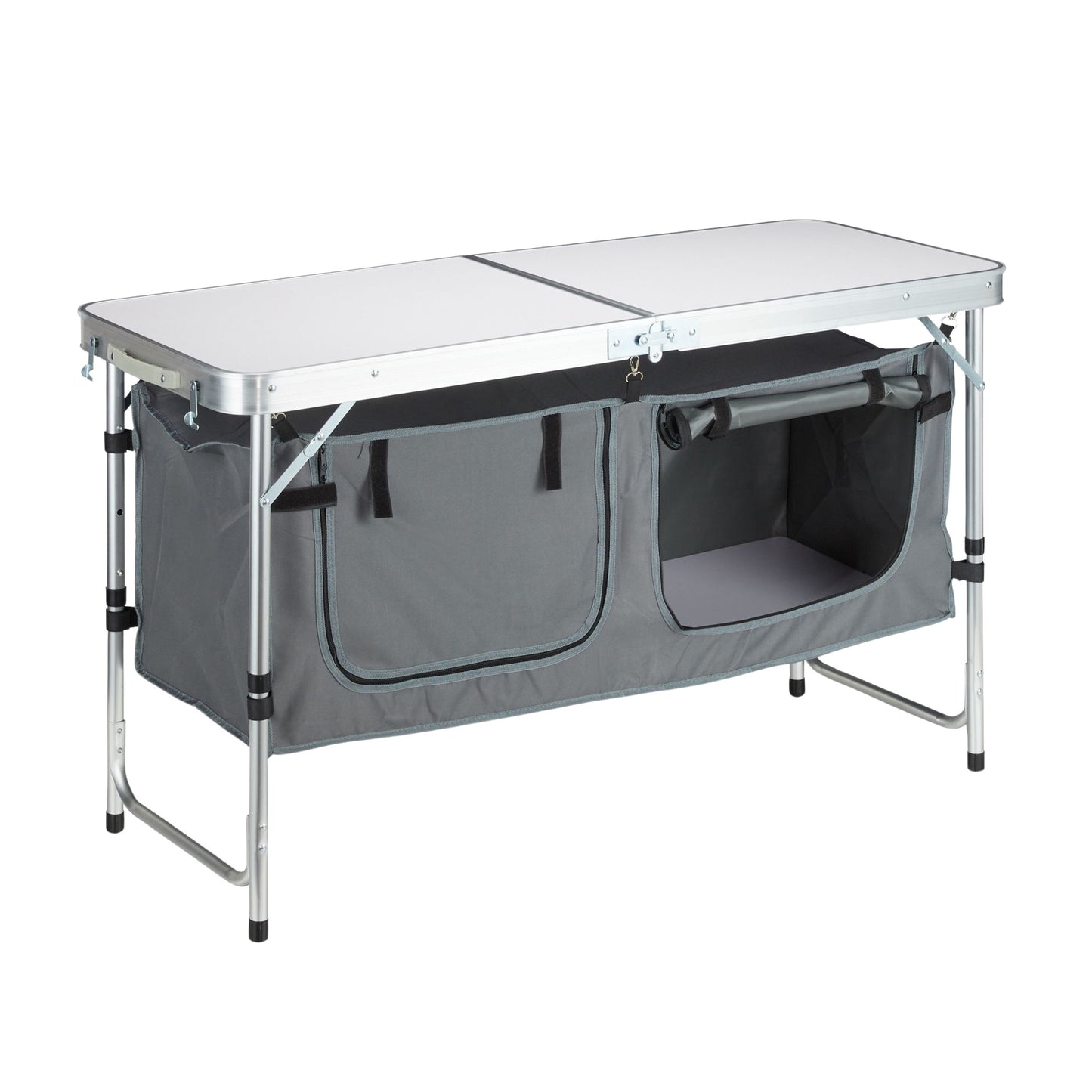 Folding Camping Table with Removable Fabric Cabinet