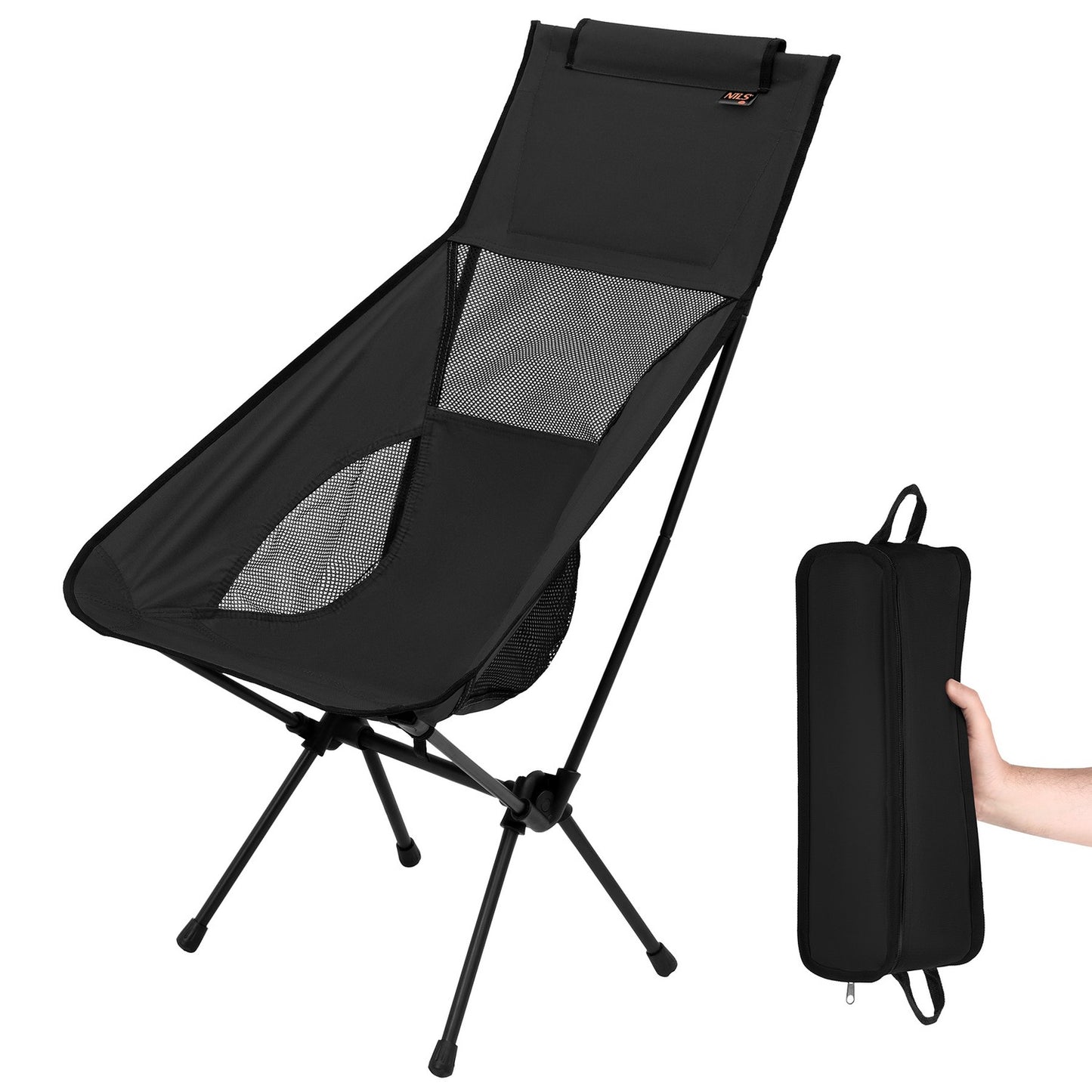 Folding Chair, Ultra Light, Black, Portable