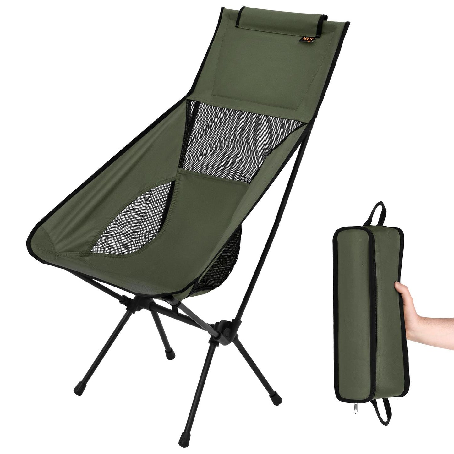 Folding Chair, Ultra Light, Khaki, Portable