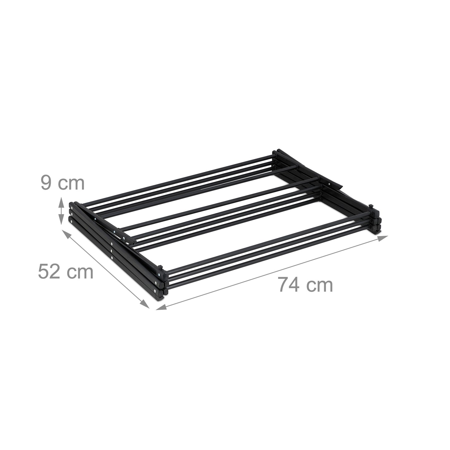 Folding Clothes Drying Rack with Pegs, 6 Tiers