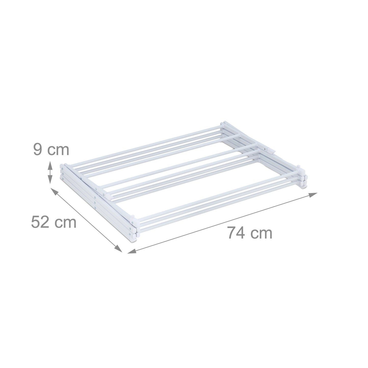Folding Clothes Drying Rack with Pegs, Space-Saving