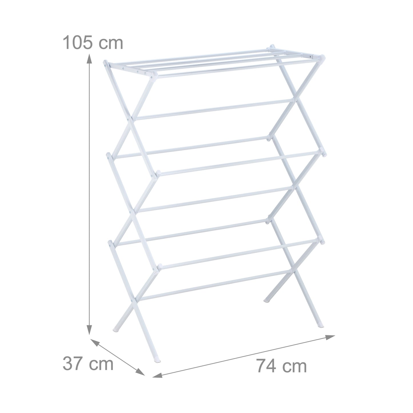 Folding Clothes Drying Rack with Pegs, Space-Saving