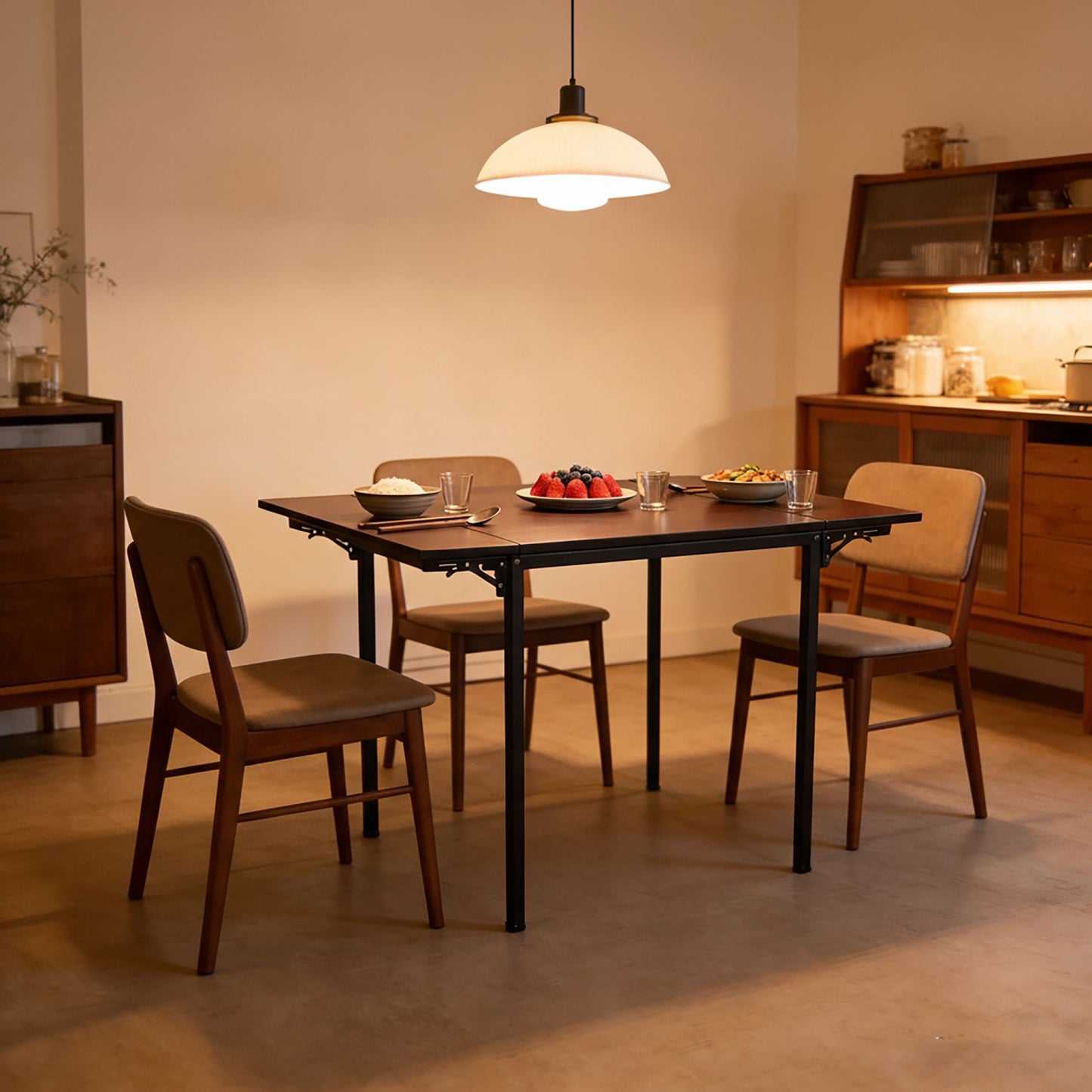 Folding Dining Table, Space-Saving, Seats 2-4