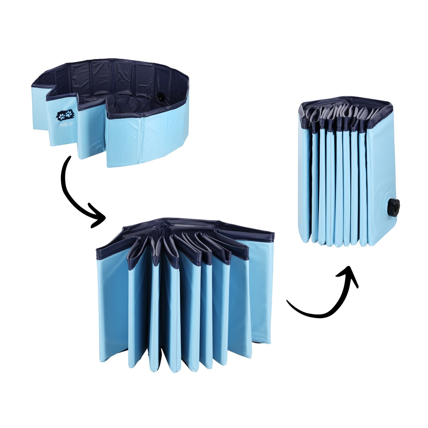 Folding Dog Pool, 100x30 cm, Portable Pet Bath