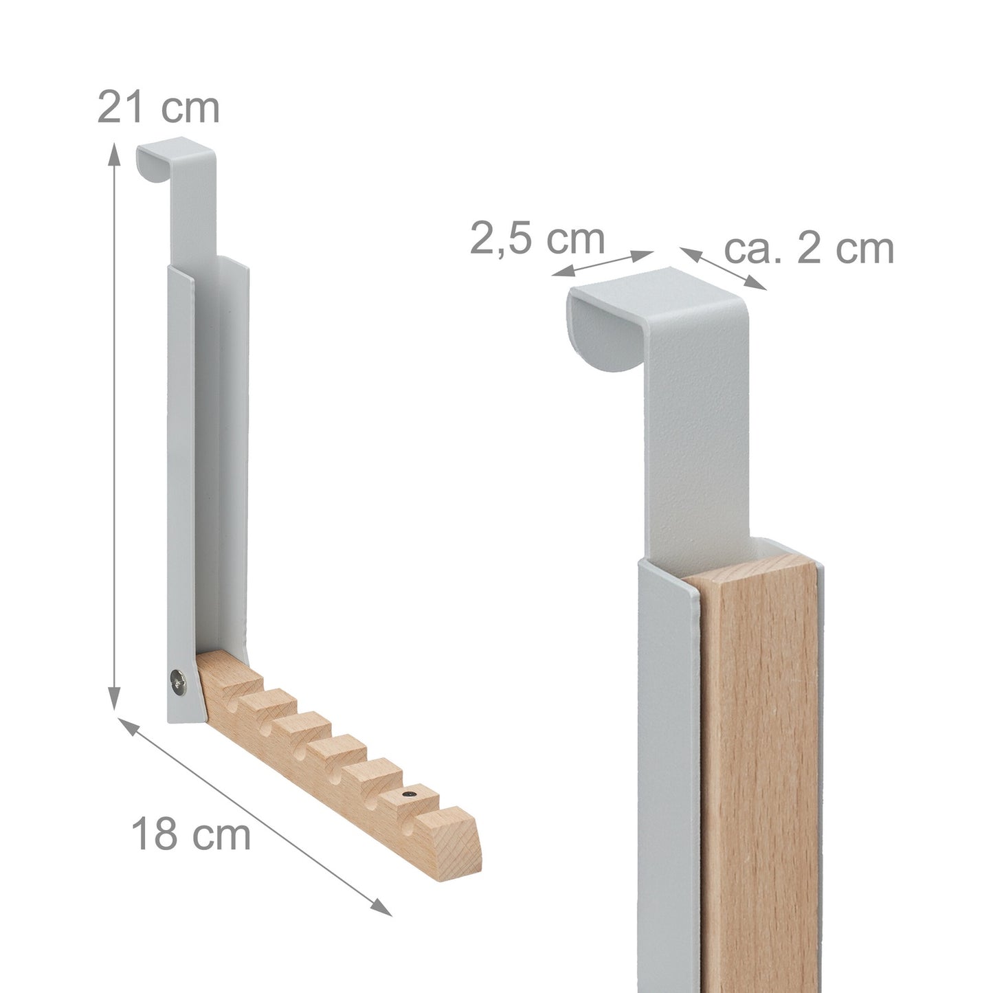 Folding Door Hanger Set of 2 – Metal & Wood