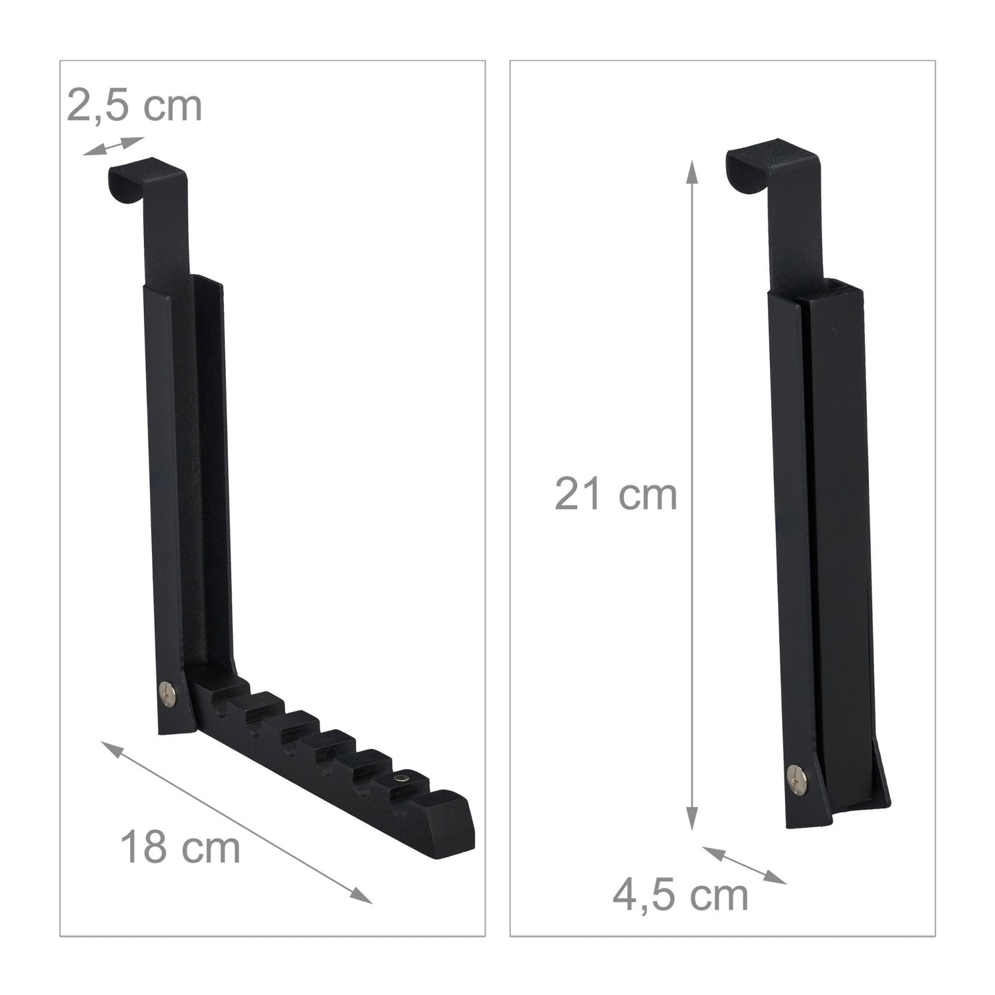 Folding Door Hook in Black