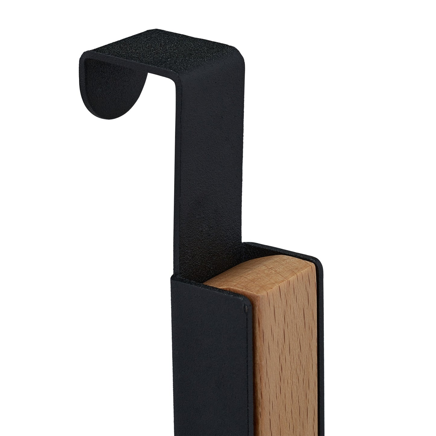 Folding Door Hook in Black/Natural