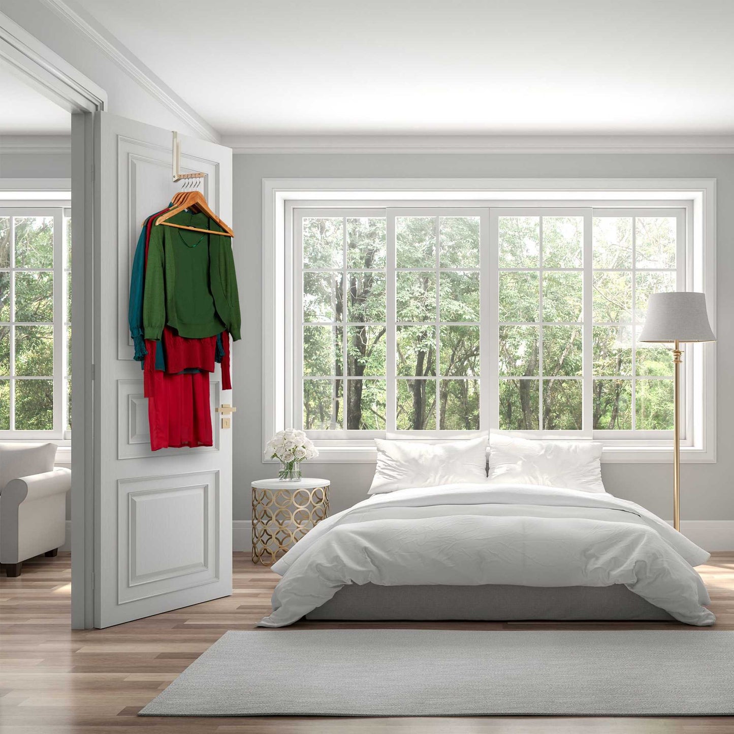 Folding Door Hook in Cream