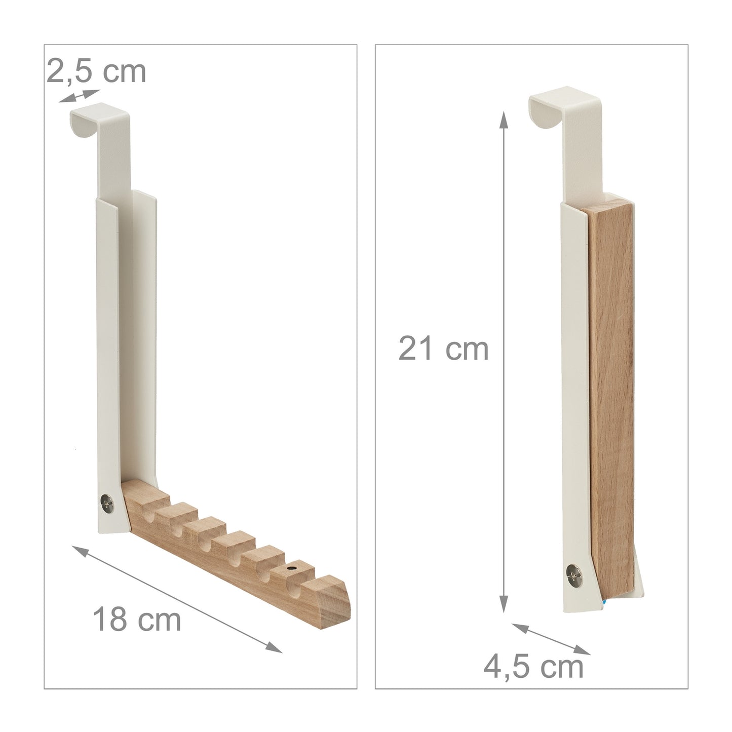 Folding Door Hook in Cream