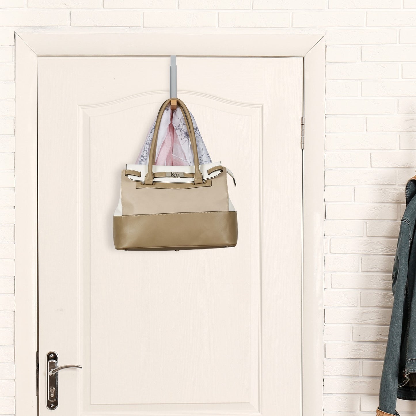 Folding Door Hook in Grey