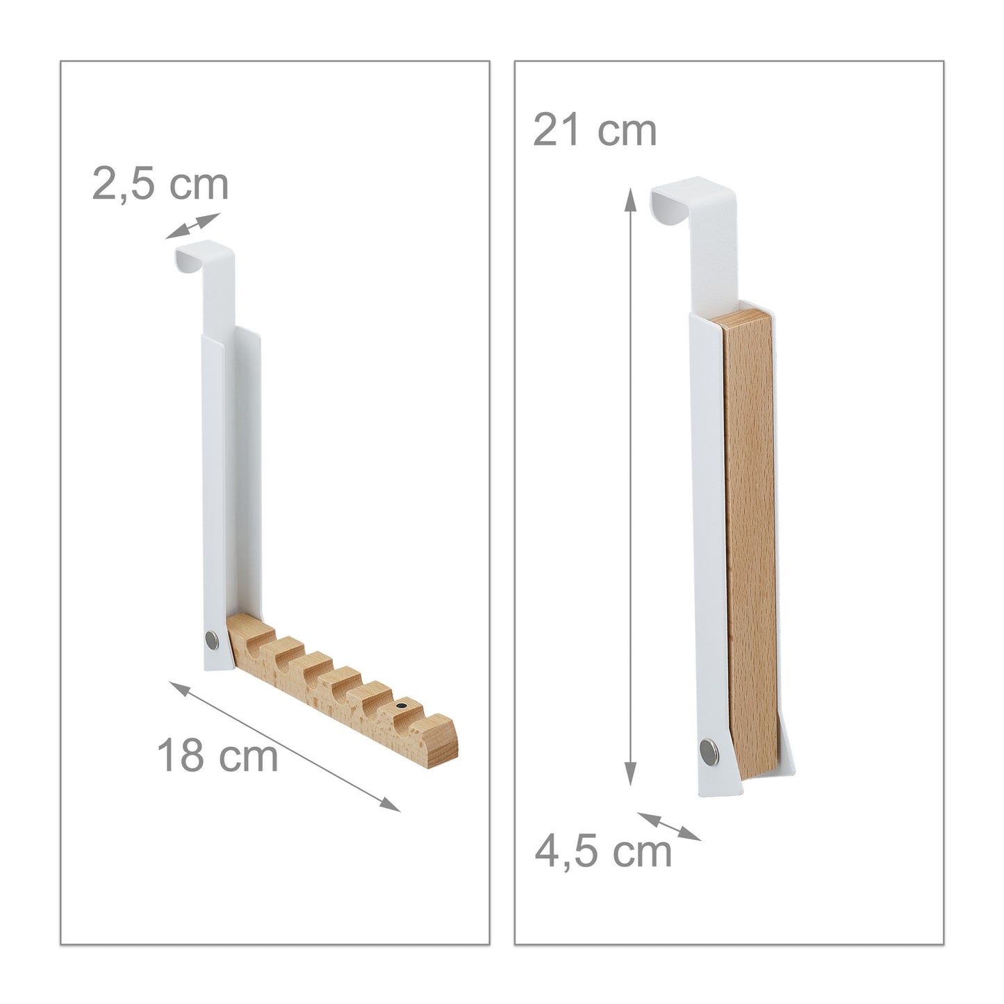 Folding Door Hook in White