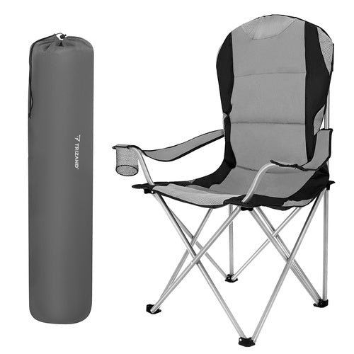 Folding Fishing Chair, 120kg Capacity, Armrests, Cover