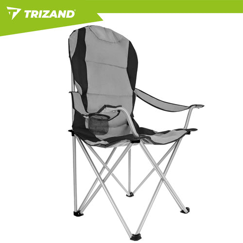 Folding Fishing Chair, 120kg Capacity, Armrests, Cover