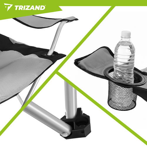 Folding Fishing Chair, 120kg Capacity, Armrests, Cover