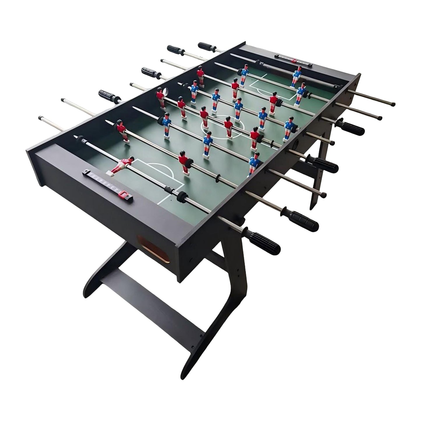 Folding Foosball Table with Non-Slip Handles