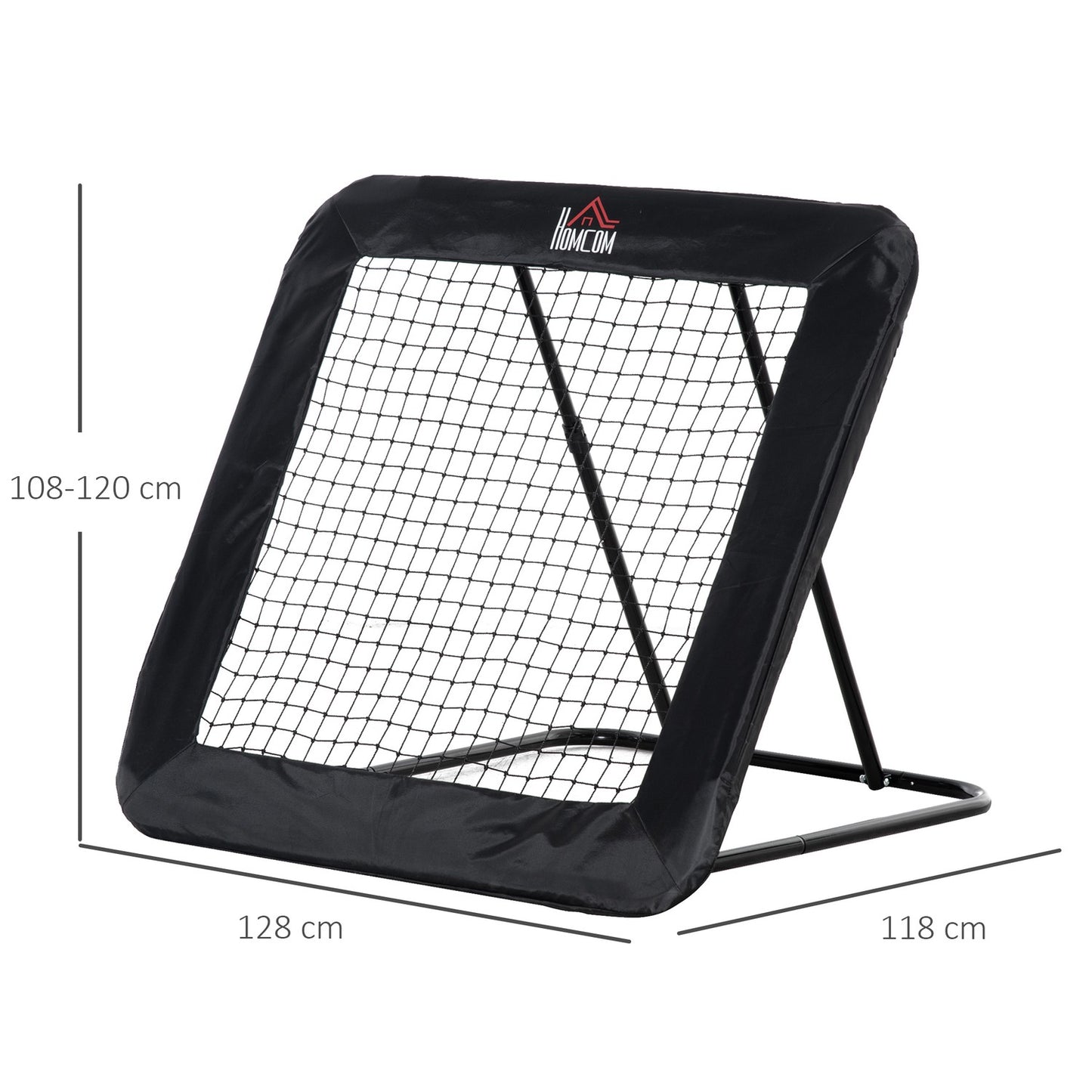 Collapsible soccer goal & rebound wall, 5-level adjustable net