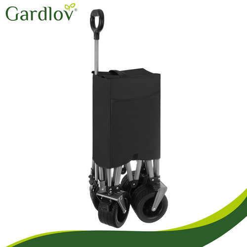 Folding Garden Cart 150L, 200kg Capacity, Off-Road Wheels