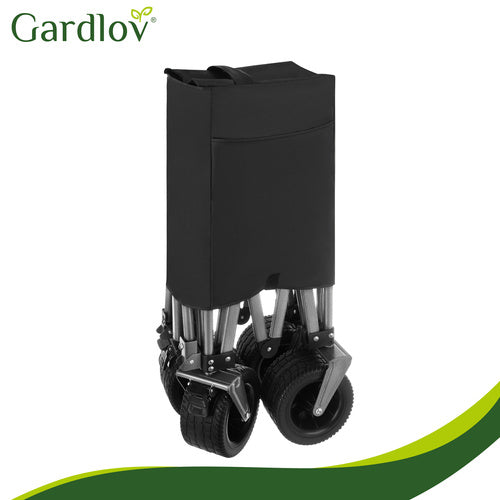 Folding Garden Cart 150L, 200kg Capacity, Off-Road Wheels