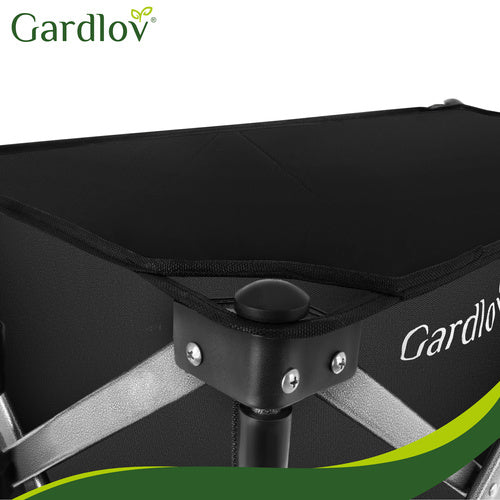 Folding Garden Cart 150L, 200kg Capacity, Off-Road Wheels