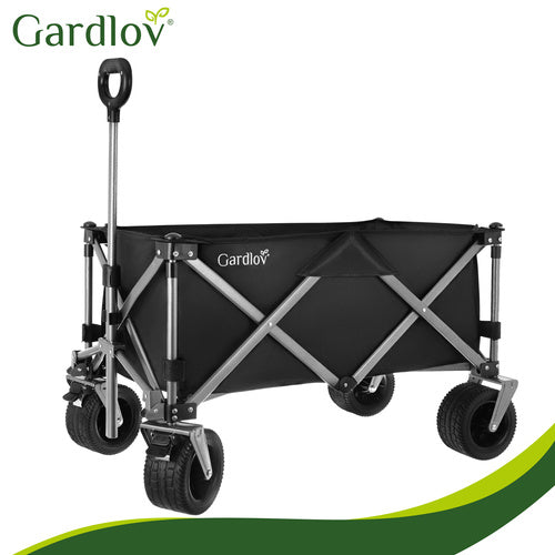 Folding Garden Cart 150L, 200kg Capacity, Off-Road Wheels