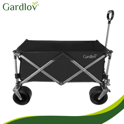 Folding Garden Cart 150L, 200kg Capacity, Off-Road Wheels