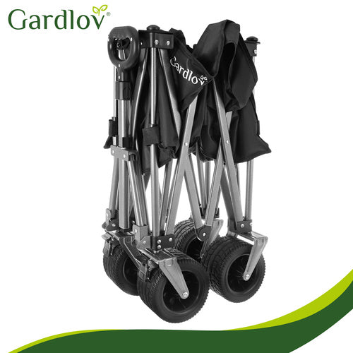 Folding Garden Cart 150L, 200kg Capacity, Off-Road Wheels