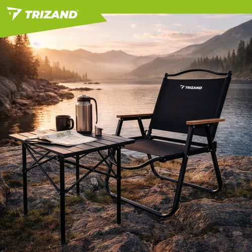 Folding Garden Chair, Black, 75.5x58.5x53.5 cm
