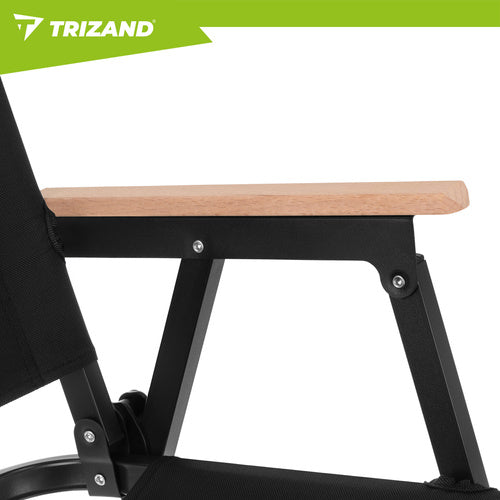 Folding Garden Chair, Black, 75.5x58.5x53.5 cm