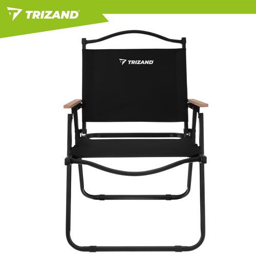 Folding Garden Chair, Black, 75.5x58.5x53.5 cm