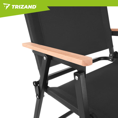 Folding Garden Chair, Black, 75.5x58.5x53.5 cm