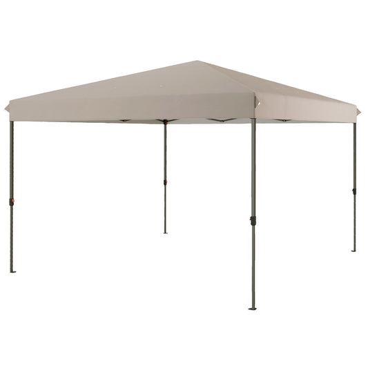 Weatherproof folding gazebo, beige, 3.6x3.6m, adjustable height