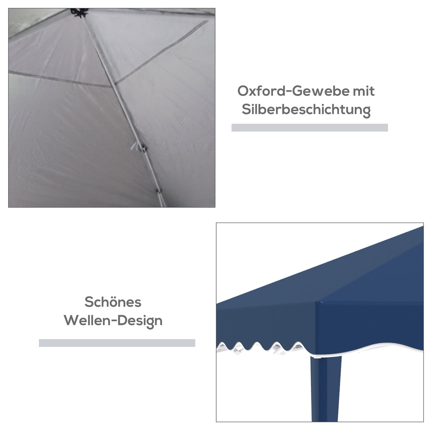 Folding gazebo 3x3m, height adjustable, UV protection
