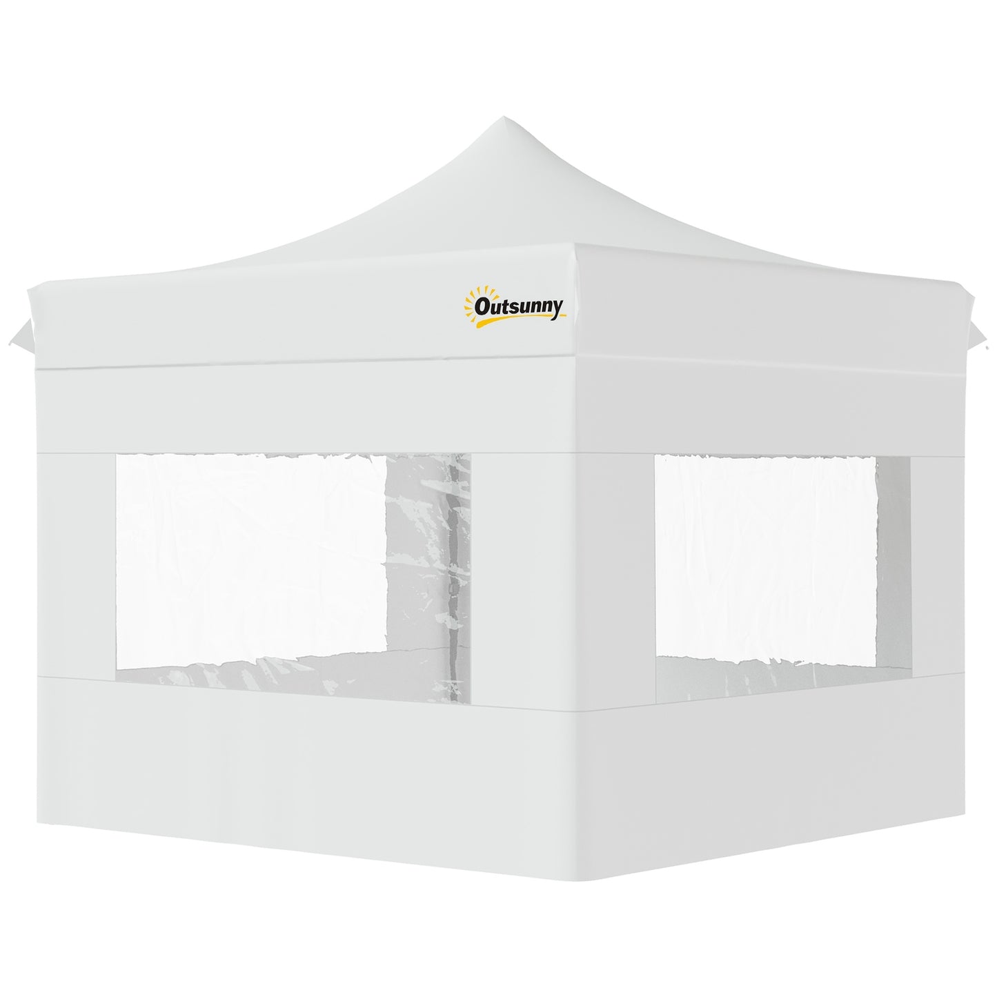 White pop-up garden tent, waterproof, 300 x 300 cm