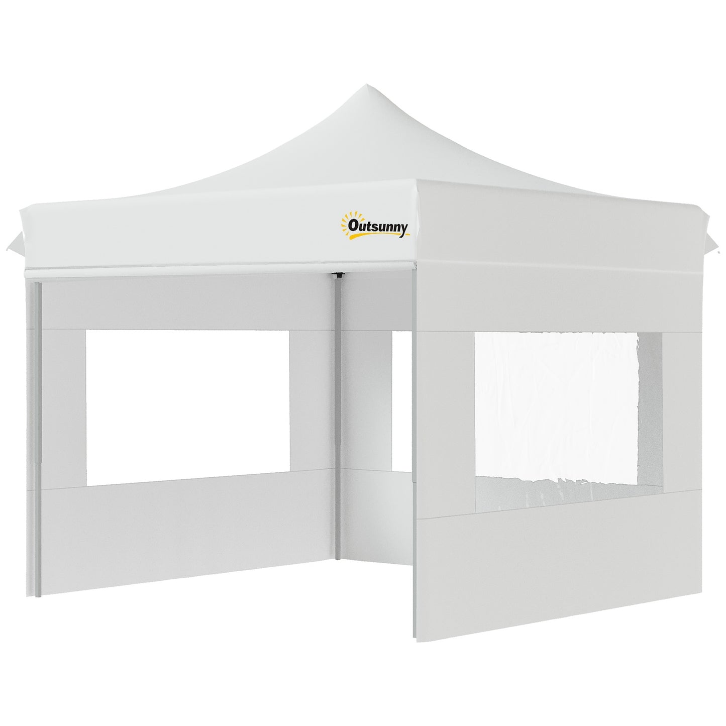 White pop-up garden tent, waterproof, 300 x 300 cm