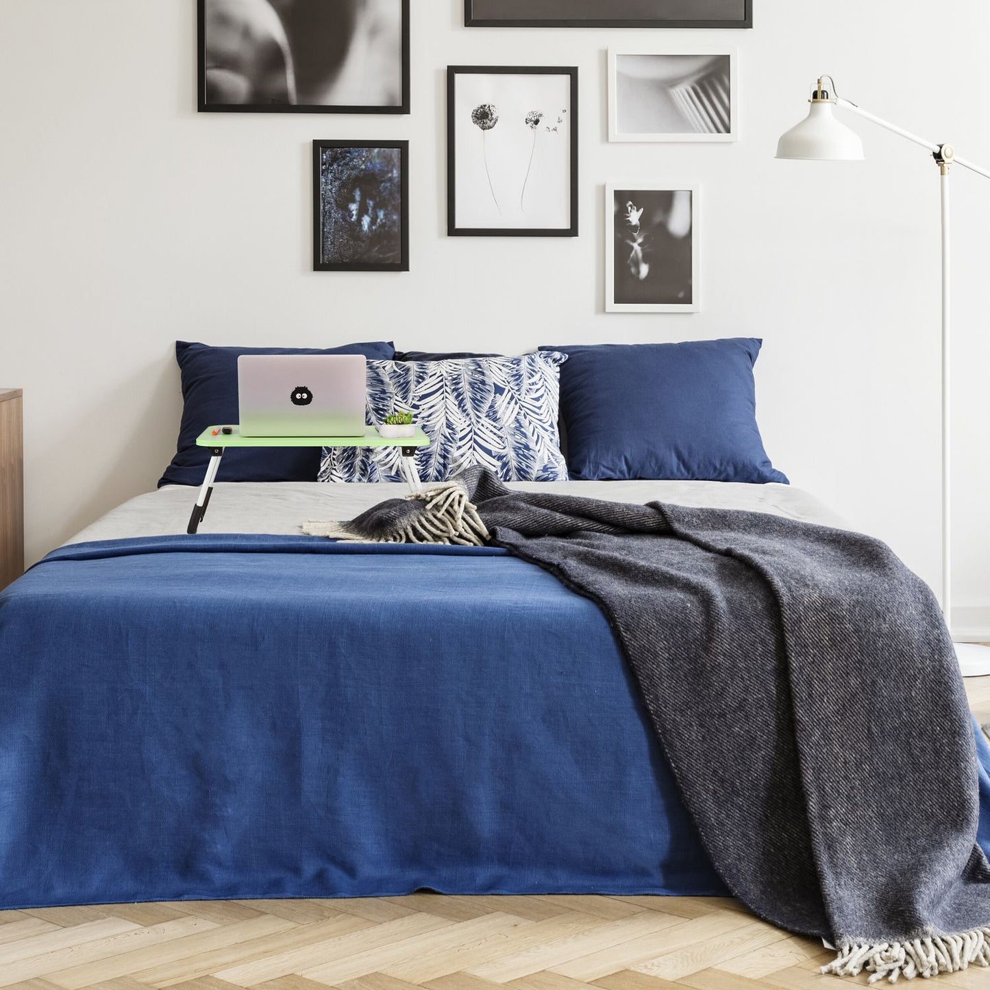 Folding Green Lap Desk – Laptop Bed Tray with Storage