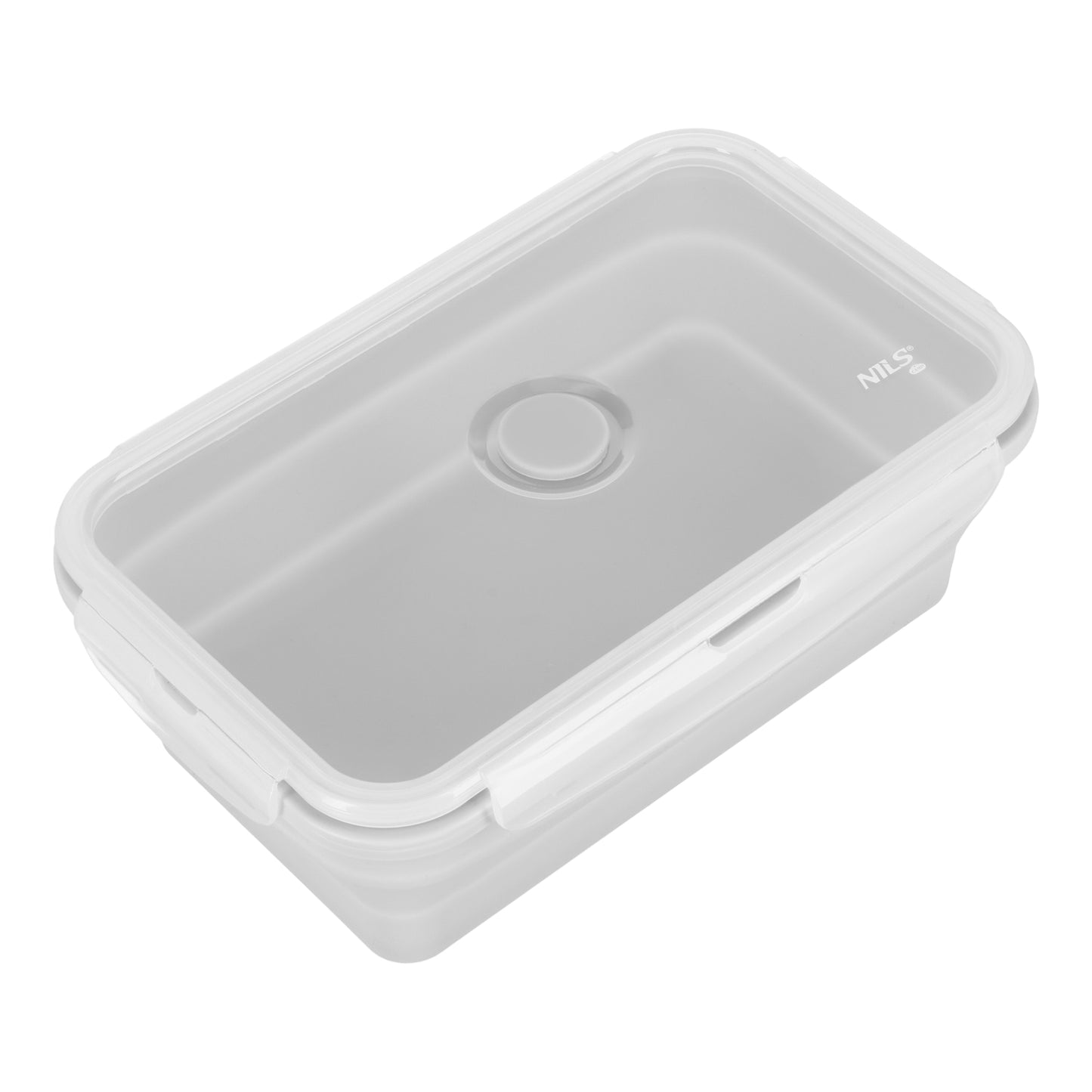 Folding Lunch Box, Grey, 1200ml Capacity