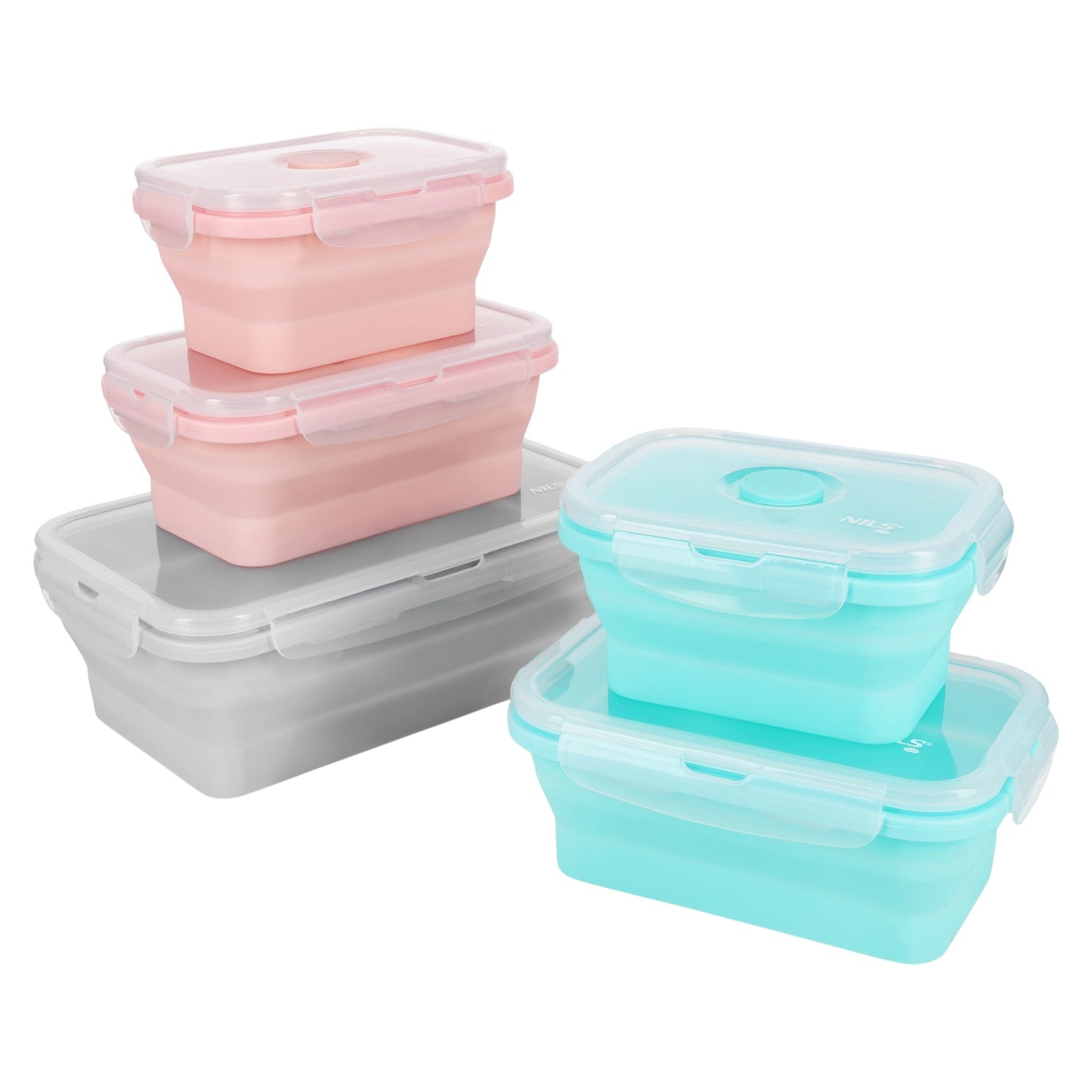 Folding Lunch Box, Mint, 500ml Capacity