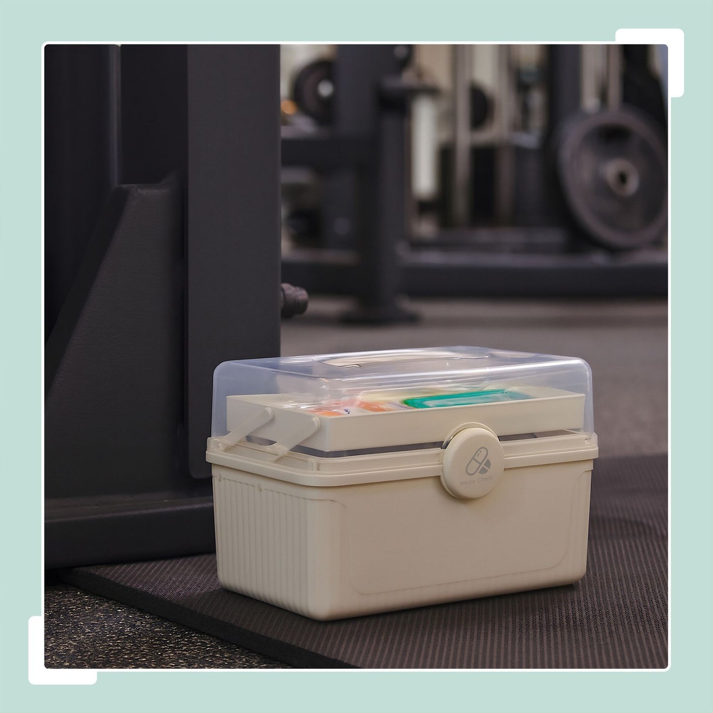 Folding Medicine Storage Box with 7 Compartments