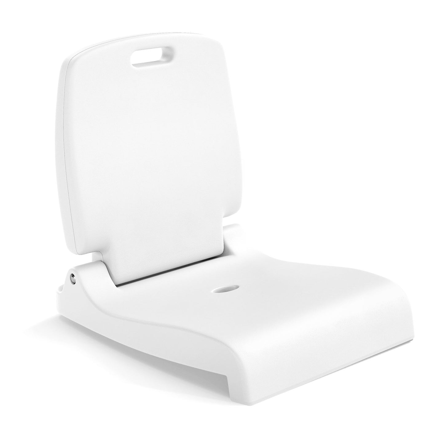 Folding Outdoor Chair with Handle & Drain Hole, White