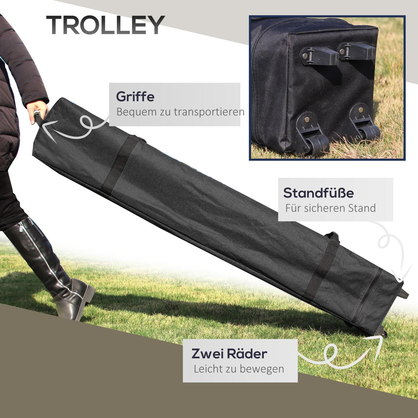 Pop-up 4x4M garden pavilion with UV protection and mesh walls