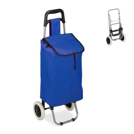 Folding shopping trolley