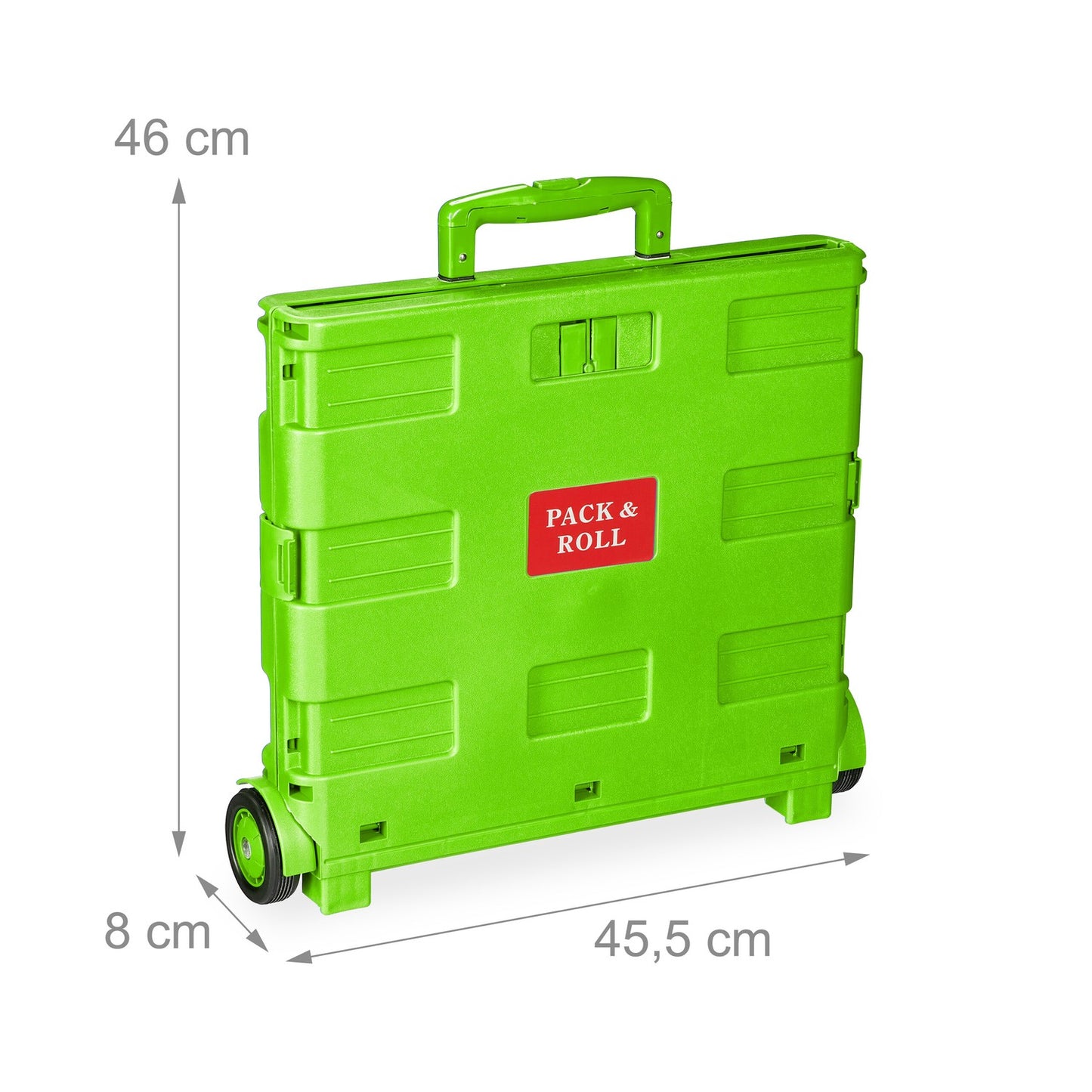 Folding Shopping Trolley with Telescopic Handle, 35kg Capacity