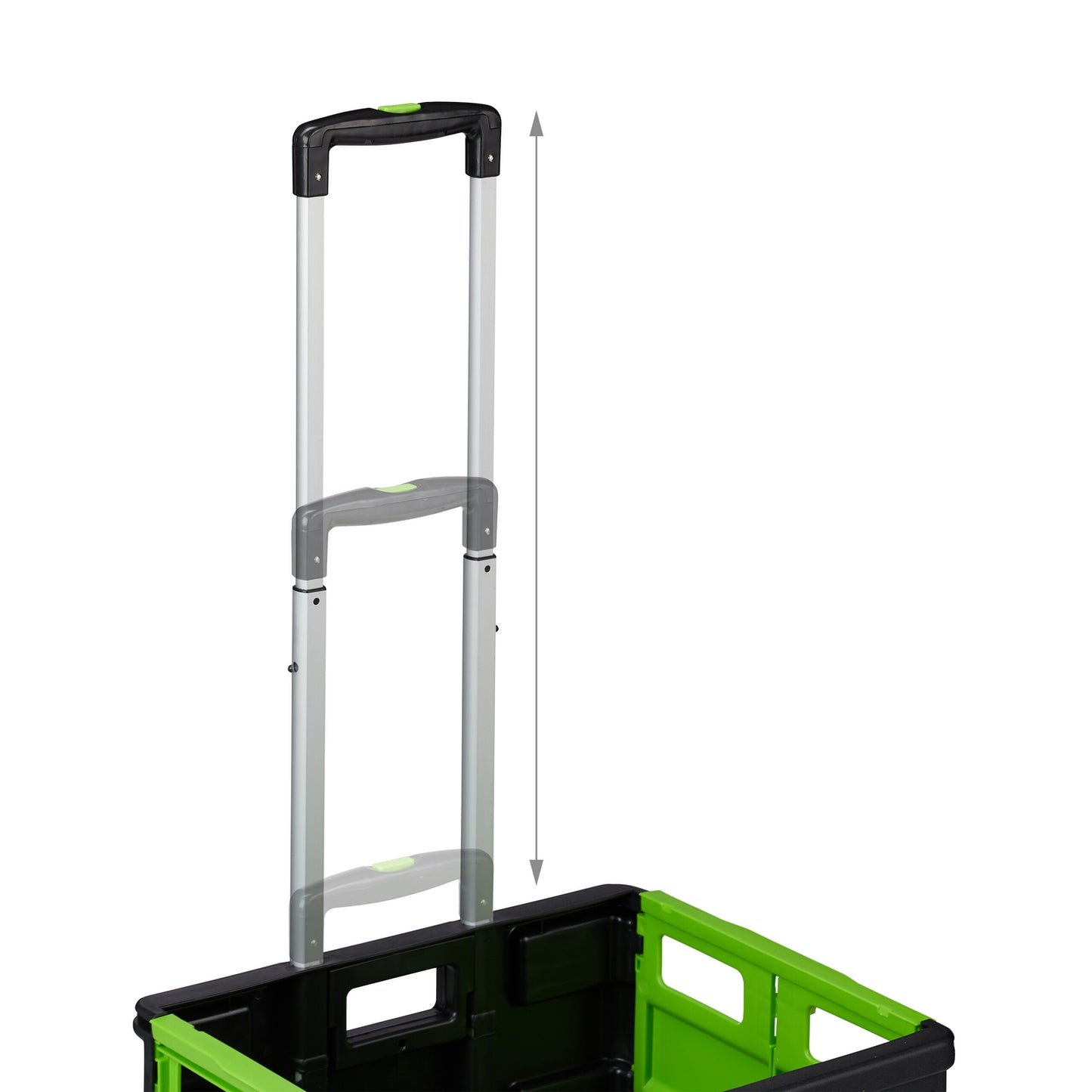 Folding Shopping Trolley with Wheels, 35 kg Capacity
