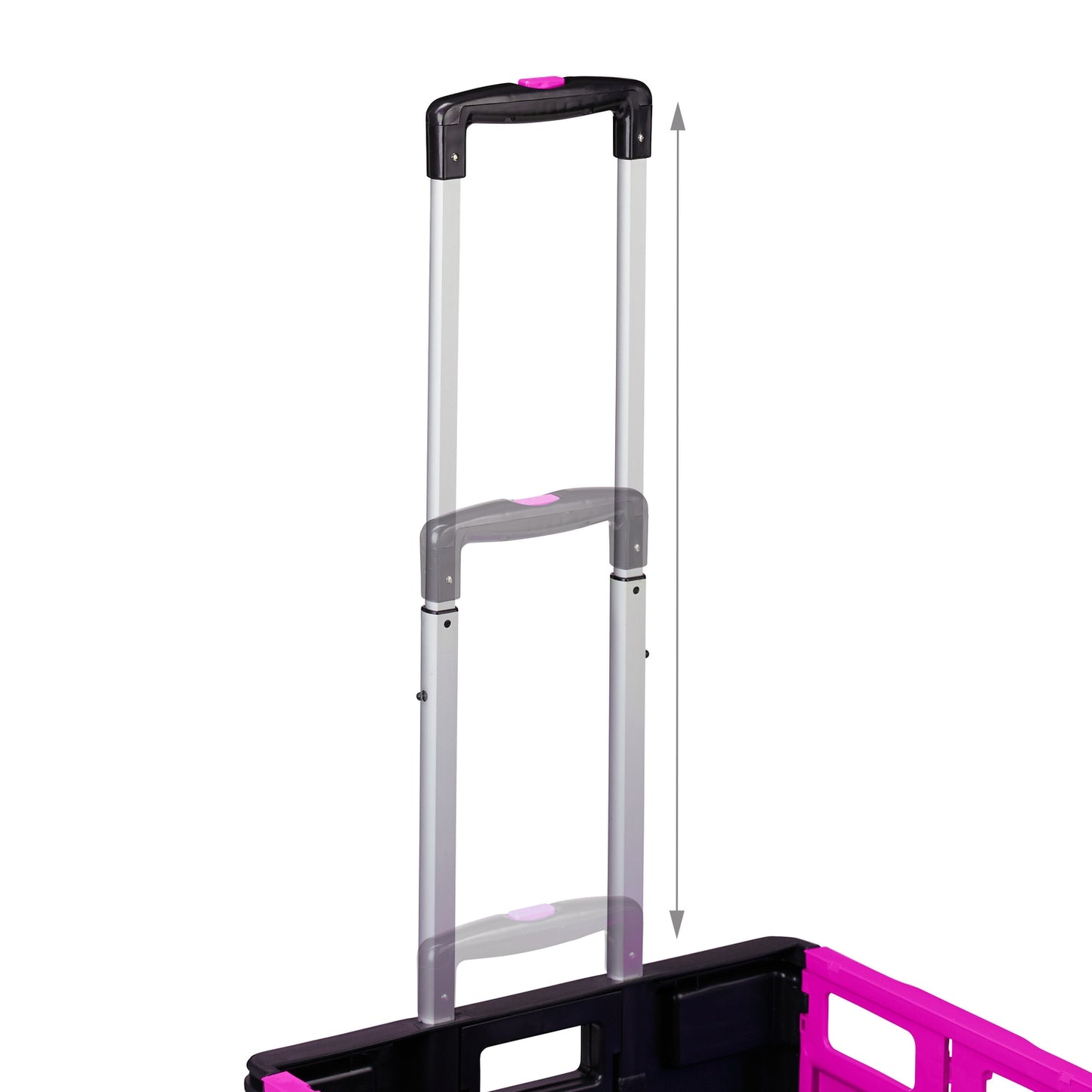 Folding Shopping Trolley with Wheels, 35kg Capacity