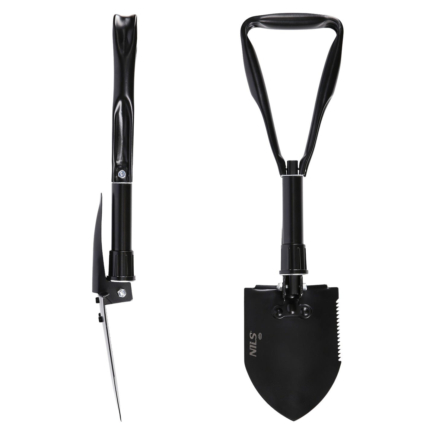 Folding Shovel with Carrying Case, Compact, Lightweight