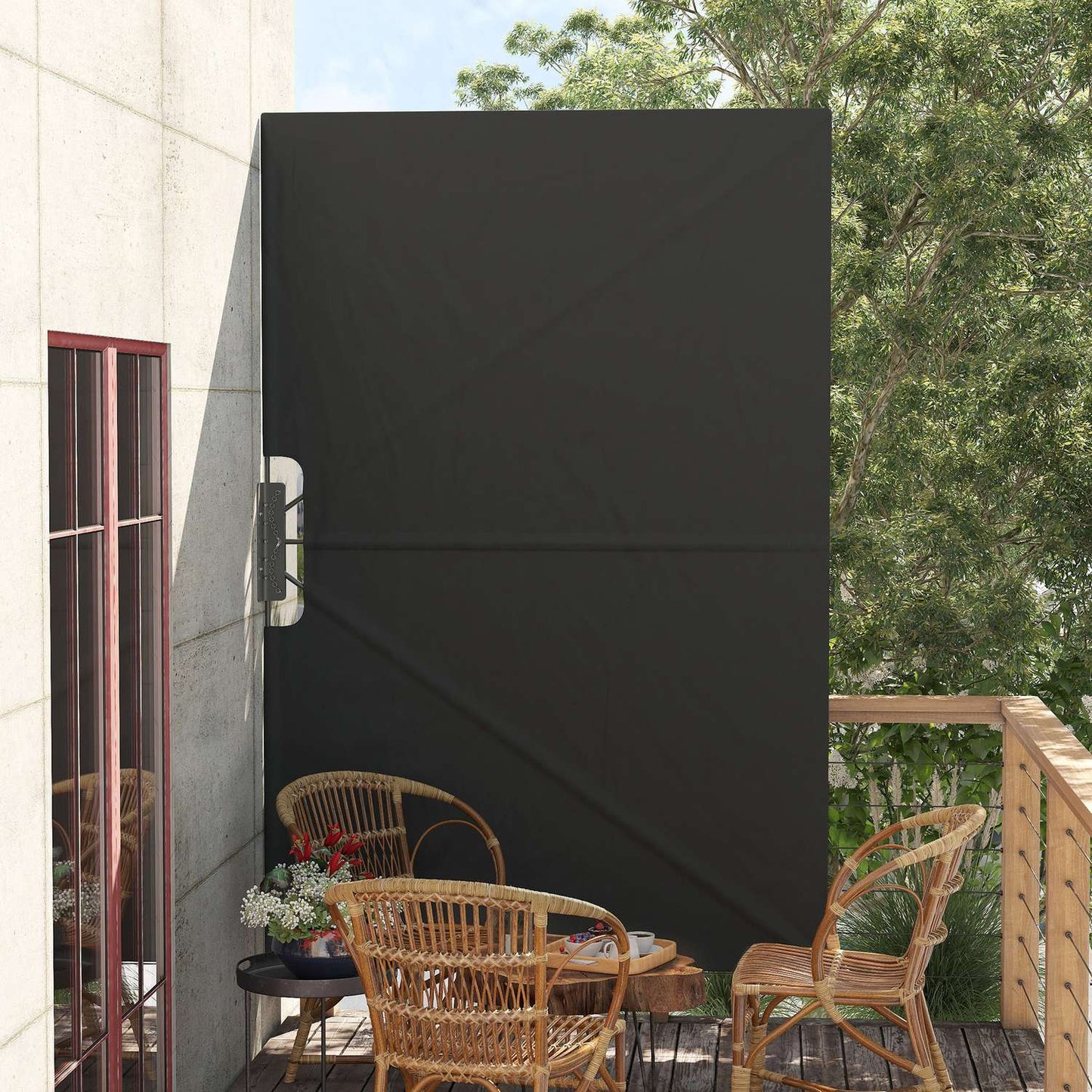 Collapsible garden awning 237x160cm, UV & Wind protection