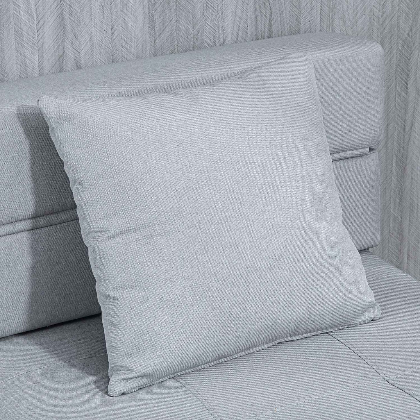 Folding sofa bed chair - 2-in-1, light grey, 100 kg capacity